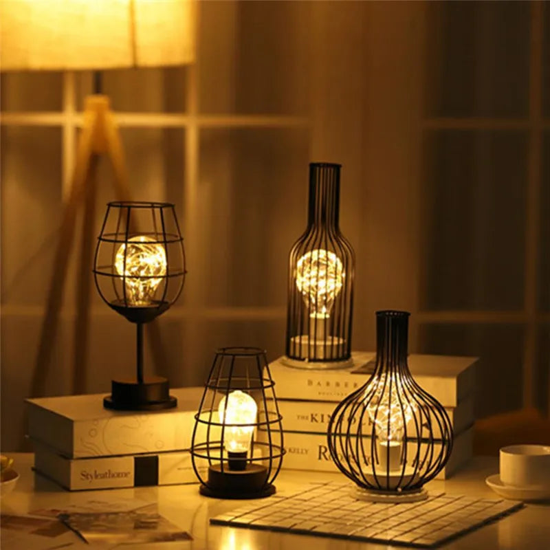 Lâmpada retrô, ideal para decoração e iluminação noturna.